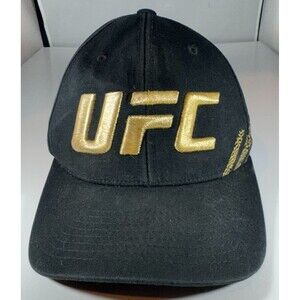 UFC Venum Baseball Cap Unisex Adjustable Black Embroidered MMA Fight Night